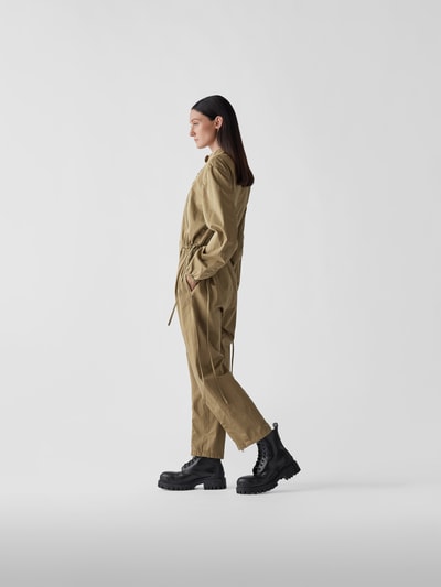 MM6 Maison Margiela Jumpsuit mit Stehkragen Khaki 4