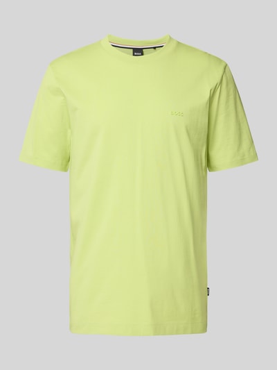 BOSS T-shirt met labelprint, model 'Thompson' Neon groen - 2