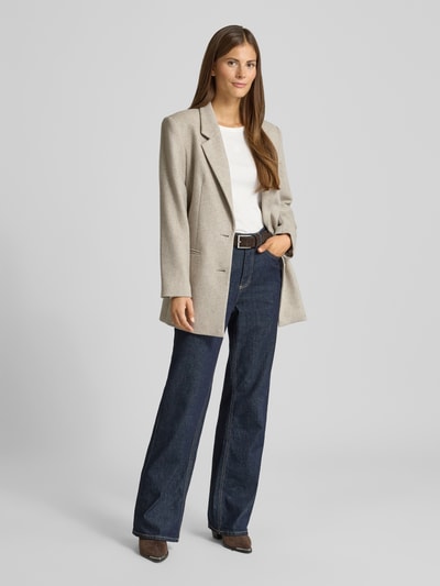 s.Oliver RED LABEL Slim Fit Langarmshirt in Ripp-Optik Offwhite 1