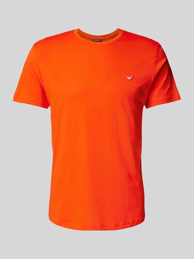 Emporio Armani T-Shirt mit Label-Patch Rot 1