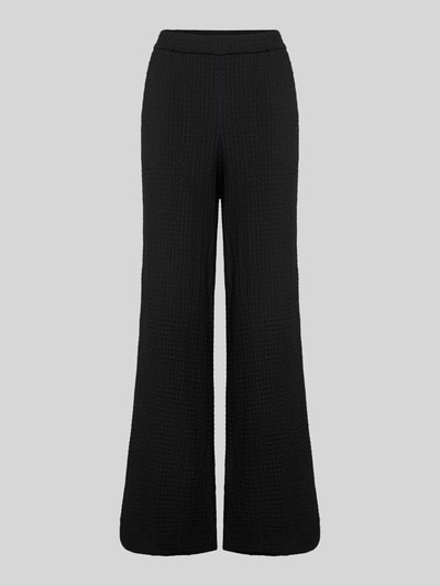 Jake*s Collection Flared Stoffhose mit Strukturmuster Black 2