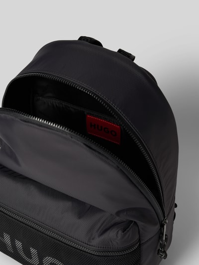 HUGO Rucksack mit Label-Print Modell 'Hans' Black 4