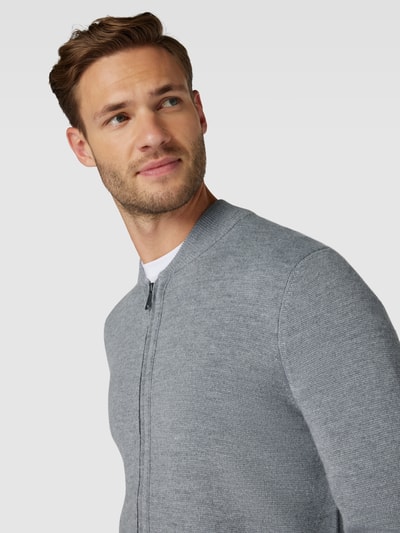Christian Berg Men Strickjacke mit Zweiwege-Reißverschluss TUERKIS 3