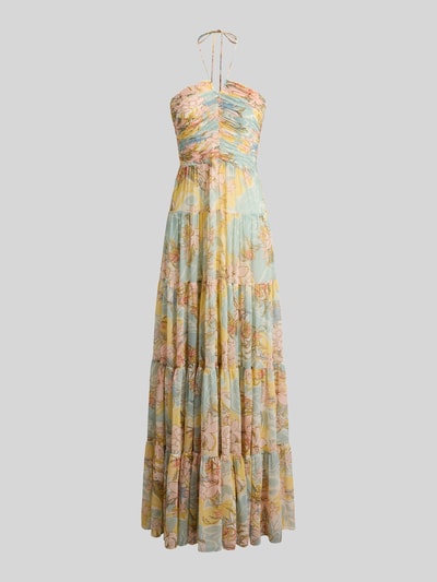 Lauren Ralph Lauren Neckholder Abendkleid mit Allover-Muster Beige 2