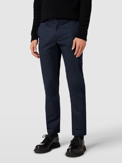 Tommy Hilfiger Pants Straight Fit Chino mit feinem Muster Modell 'DENTON' Marine 4