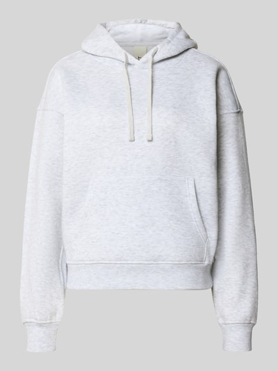 Produktfoto, jasnoszara bluza z kapturem o prostym kroju regular fit, miękka tekstura, Regular Fit Hoodie aus Baumwoll-Mix Modell 'BEST' von ONLY, damska bluza z kapturem