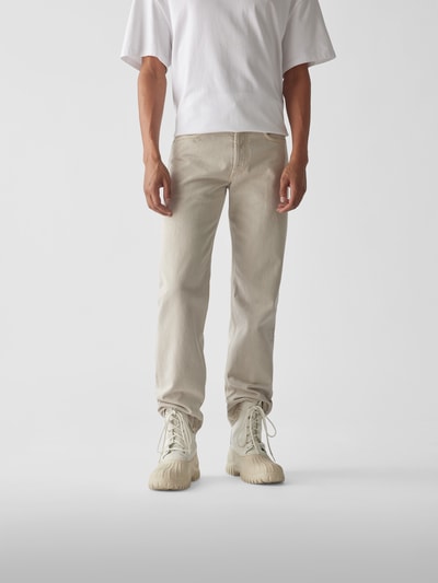 Jacquemus Jeans mit Kontrastnähten Beige 4