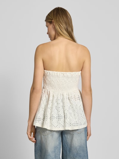 Only Regular Fit Top mit Lochspitze Modell 'LLUZ' Offwhite 5