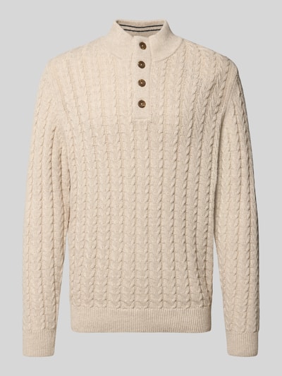 Fynch-Hatton Strickpullover mit gerippten Abschlüssen Offwhite 2