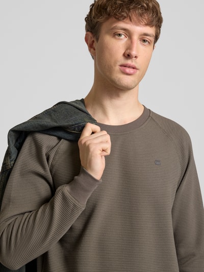 G-Star RAW Bluzka z długim rękawem o kroju regular fit z efektem dzianiny model ‘Jirgi’ Jasnoszary 3