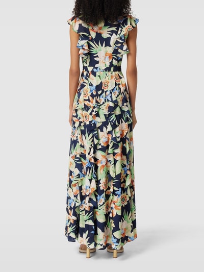 Lauren Ralph Lauren Avondjurk met all-over bloemenmotief, model 'ZAINA' Marineblauw - 5