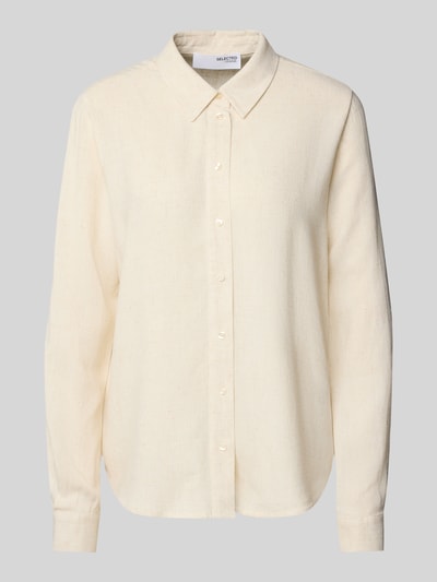 Selected Femme Regular Fit Bluse aus Viskose-Leinen-Mix Modell 'VIVA' Sand 2