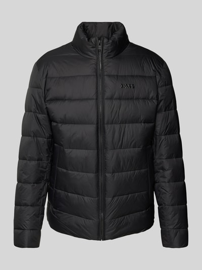 BOSS Regular fit gewatteerd jack met labelprint, model 'CIKO' Zwart - 2