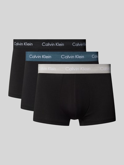 Calvin Klein Underwear Trunks aus Viskose mit Label-Bund im 3er-Pack Black 1