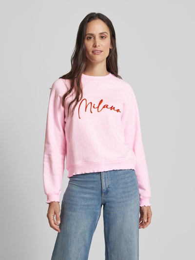 Rich & Royal Sweatshirt mit Statement-Applikation Hellrosa 4