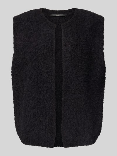 Lanius Gilet in bouclélook met ronde hals Zwart - 2