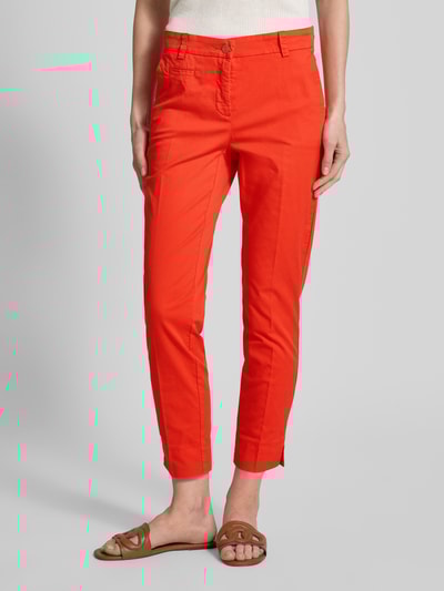 Cambio Spodnie materiałowe o kroju skinny fit w kant model ‘STELLA’ Czerwony 4