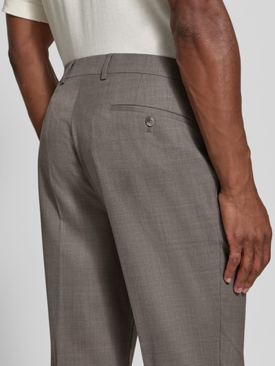 HECHTER PARIS Slim Fit Anzug aus Schurwoll-Mix Taupe 7