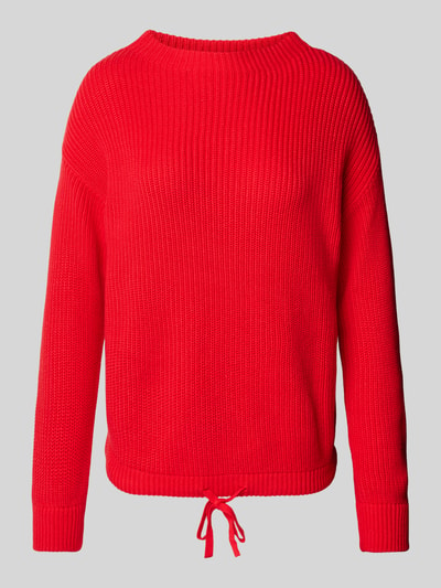 Jake*s Casual Oversized Strickpullover aus Viskose Rot 1