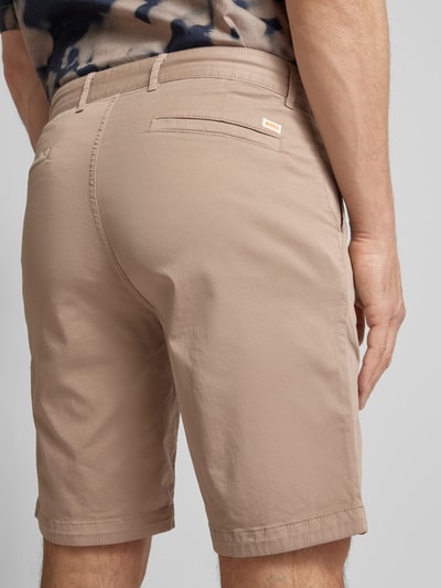 BOSS Orange Korte slim fit chino met riemlussen Beige - 3