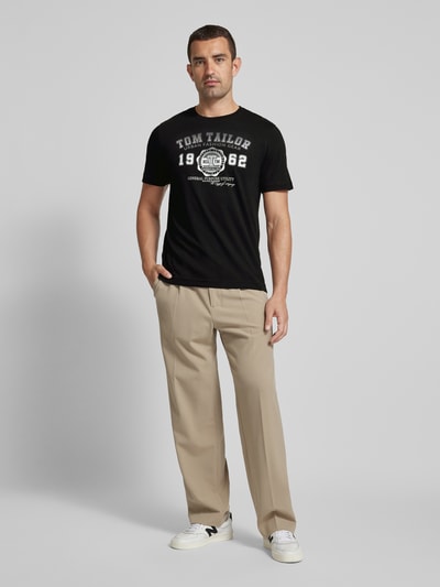 Tom Tailor T-Shirt mit Rundhalsausschnitt Black 1