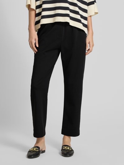 Weekend Max Mara Tapered stoffen broek van een mix van lyocell en katoen, model 'ELFO' Zwart - 4
