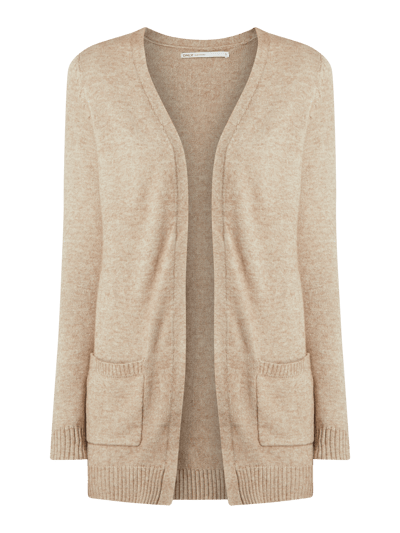 Only Lange cardigan met steekzakken Beige gemêleerd - 2