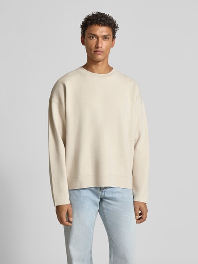 Jack & Jones Premium Strickpullover mit Rundhalsausschnitt Modell 'BRADFORT' Offwhite Melange 4