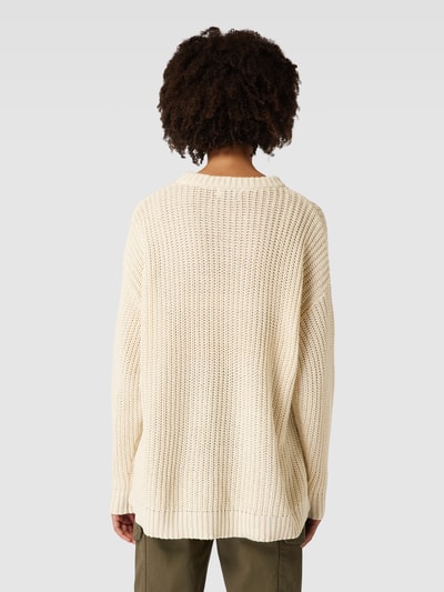 Only Gebreide pullover met ajourpatroon, model 'HANNA' Offwhite - 5