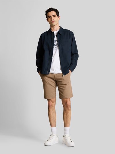 Tom Tailor Regular Fit Blouson aus Leinen-Baumwolle-Mix Marine 1
