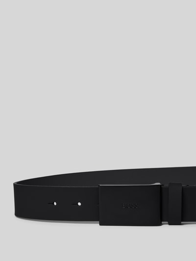 BOSS Riem van echt runderleer, 'TION -GOM' Zwart - 2