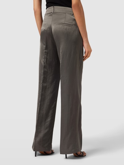Cambio Spodnie materiałowe z prostą nogawką w kant model ‘AMELIE’ Khaki 5