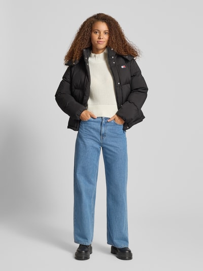 Tommy Jeans Regular Fit Daunenjacke mit Logo-Stitching Modell 'ALASKA' Black 1