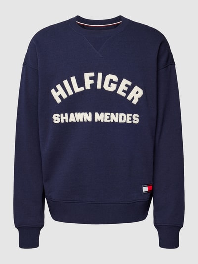 Tommy Hilfiger Sweatshirt met labelstitching Marineblauw - 2