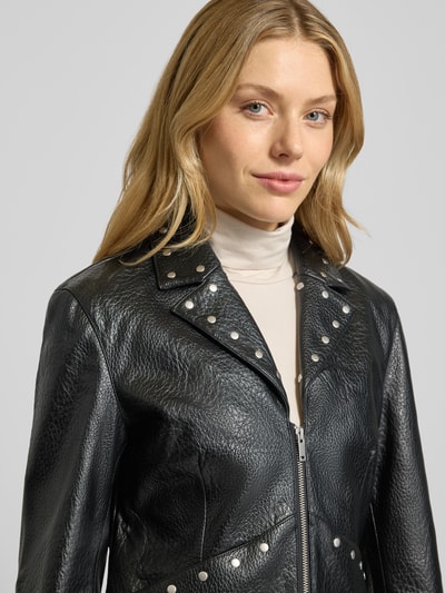 mbyM Jack in leerlook, model 'Liami' Zwart - 3