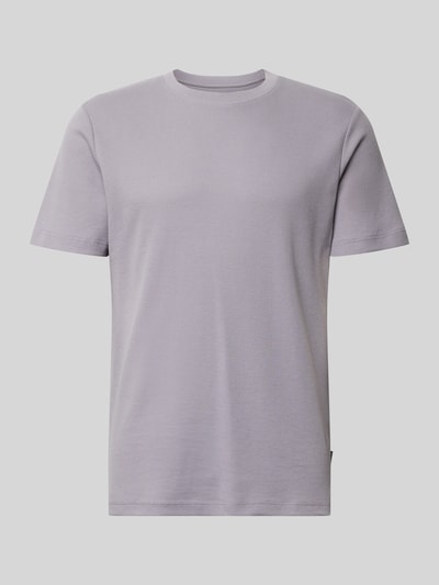 Produktfoto, Regular Fit T-Shirt aus Baumwoll-Mix von Tom Tailor Denim in Optik: Unifarben, Piqué-Textur, Rundhals, Kurzarm, Herren T-Shirt