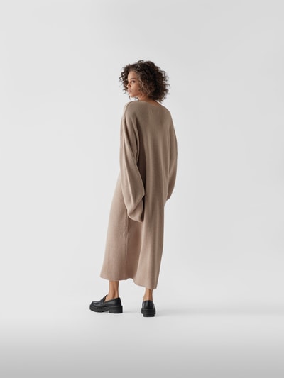 black palms the label Strickkleid mit V-Ausschnitt Taupe 5