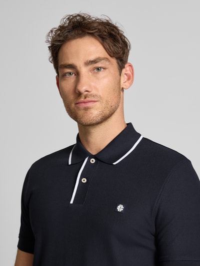 Christian Berg Men Regular Fit Poloshirt aus reiner Baumwolle Marine 3