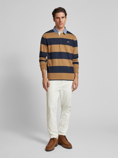 Gant Sweatshirt met kentkraag Kaki - 1