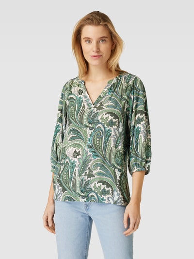 Soyaconcept Blouse met paisleymotief, model 'Donia' Lichtgroen - 4