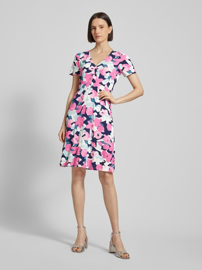 Tom Tailor Minikleid mit V-Ausschnitt Pink 1