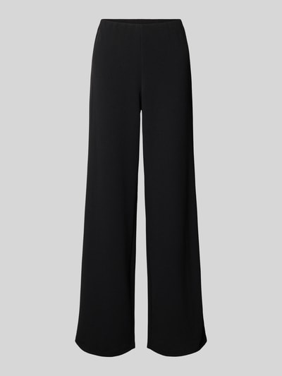 Produktfoto, czarne spodnie z szerokimi nogawkami z gładkiej wiskozy, szerokość prosta, Wide Leg Weite Hose aus reiner Viskose Modell 'BREMEN' von ONLY, damskie spodnie szerokie ONLY