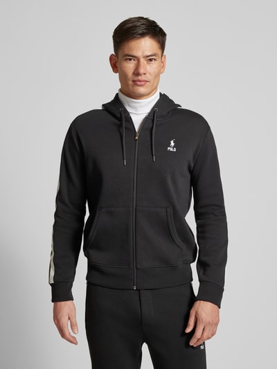 Polo Ralph Lauren Sweatjacke mit Label-Stitching BLACK 4