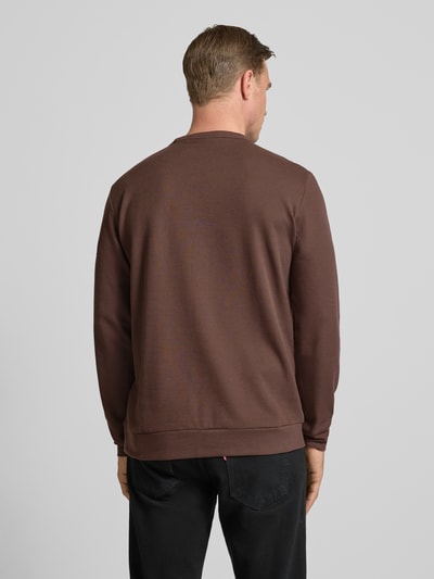 Tom Tailor Regular Fit Langarmshirt aus Baumwoll-Mix Mittelbraun 5