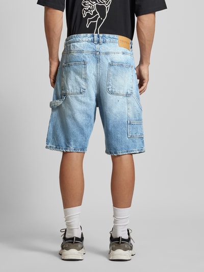 REVIEW Jeansshorts im Used-Look Blau 5