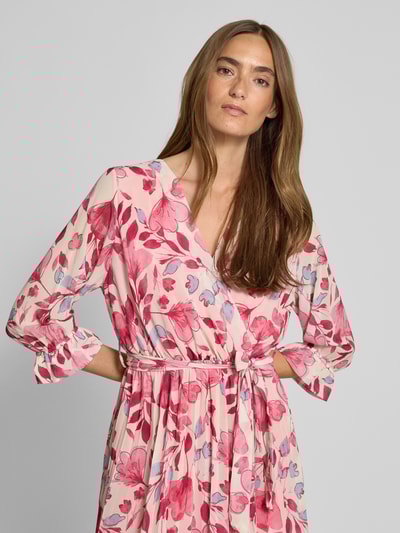 ZABAIONE Midi-jurk met V-hals Roze - 3