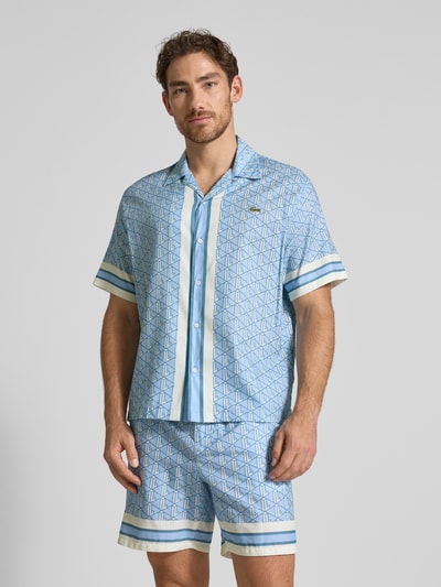 Lacoste Freizeithemd mit Label-Detail Hellblau 4
