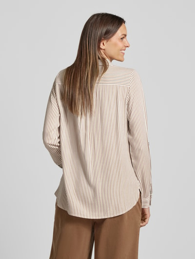 Vero Moda Overhemdblouse met knoopsluiting, model 'BUMPY' Taupe - 5