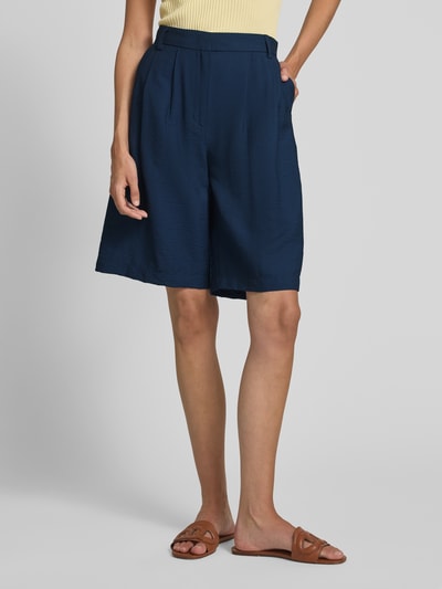 Christian Berg Woman Relaxed Fit Bermudas mit Bundfalten Dunkelblau 4