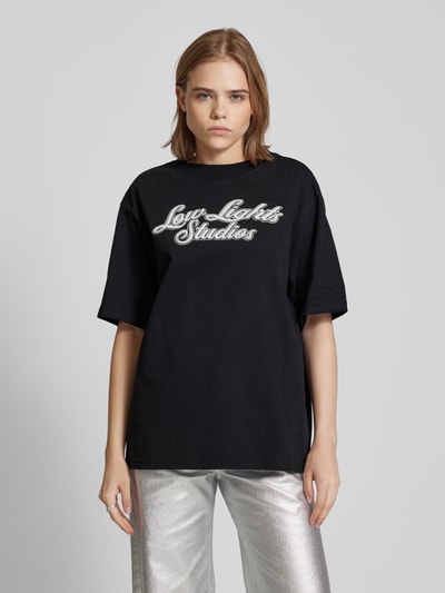 Low Lights Studios T-Shirt mit Label-Stitching Modell 'SHUTTER' Black 4